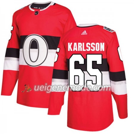Herren Eishockey Ottawa Senators Trikot Erik Karlsson 65 Adidas 2017-2018 Red 2017 100 Classic Authentic